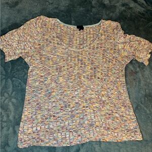 W5 Multicolor Textured Blouse